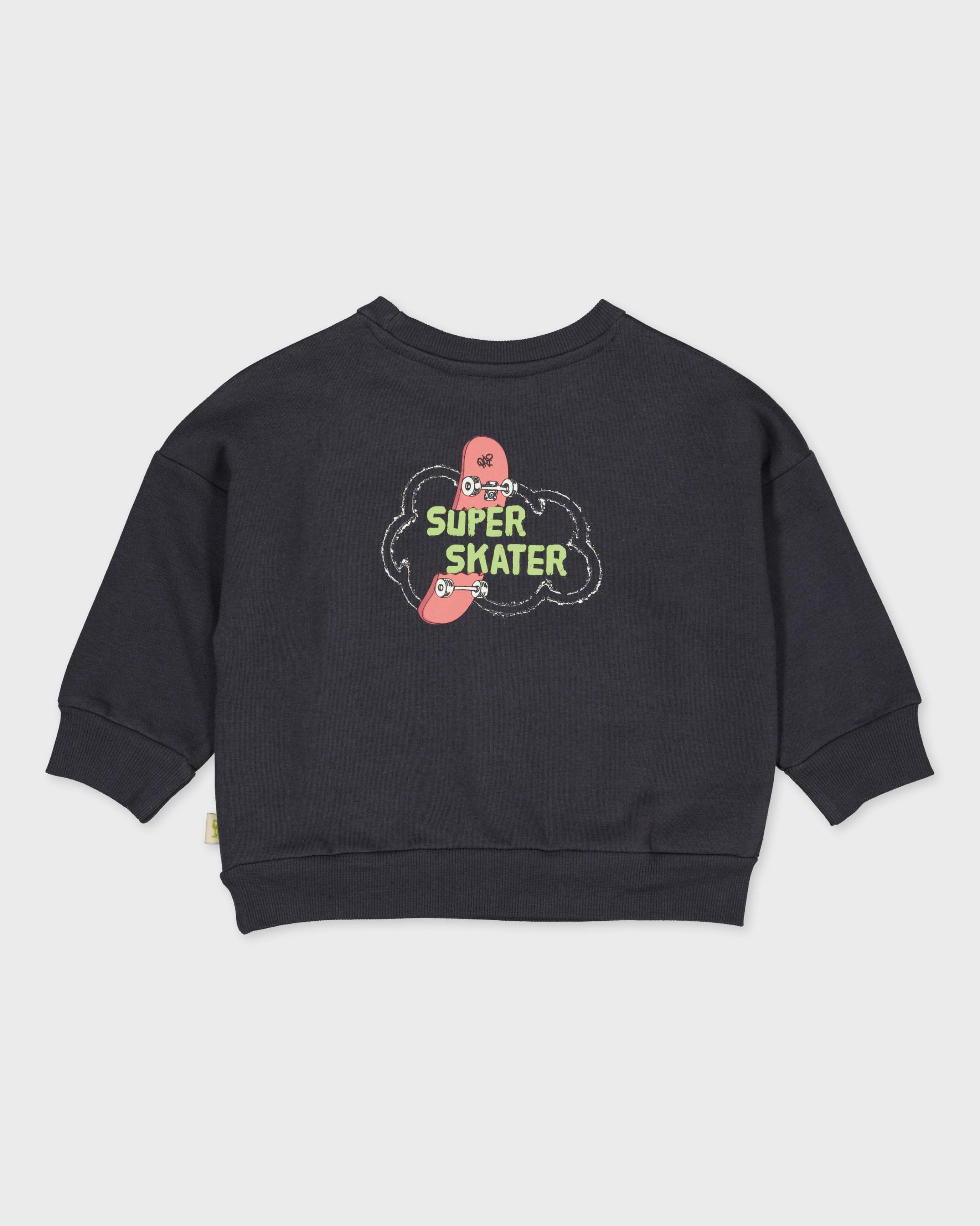 Antraciet sweater met rugprint | Deep Blue