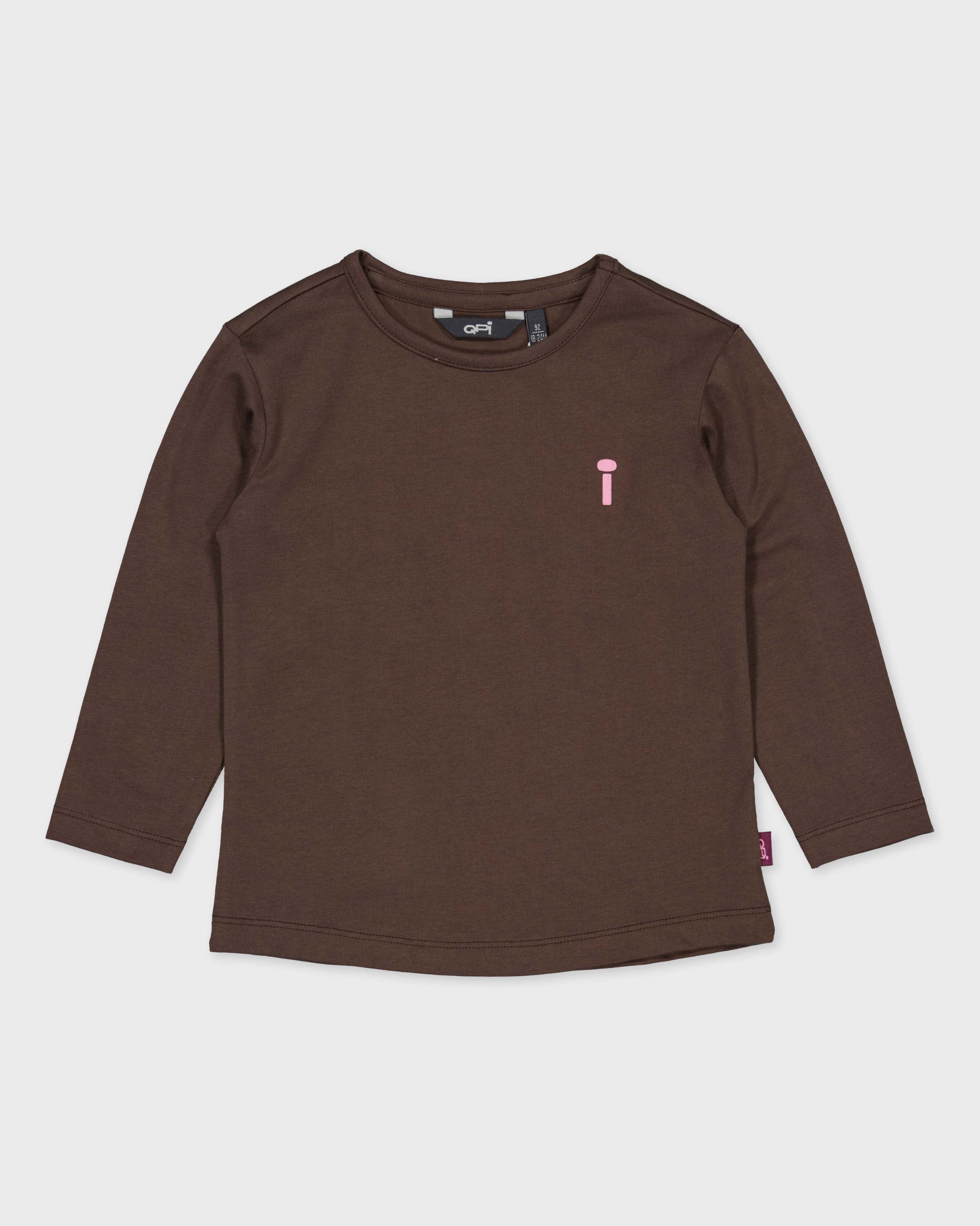 Chocoladebruine longsleeve met bloemenprint | Brown