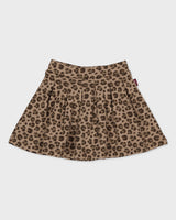 Taupebruine rok met luipaardprint | AOP Taupe Animal