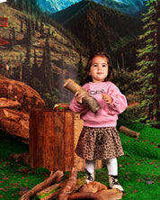 Taupebruine rok met luipaardprint | AOP Taupe Animal