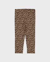Taupebruine legging met luipaardprint | AOP Taupe Animal