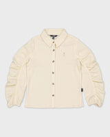 Crèmekleurige blouse met ruches | Milk
