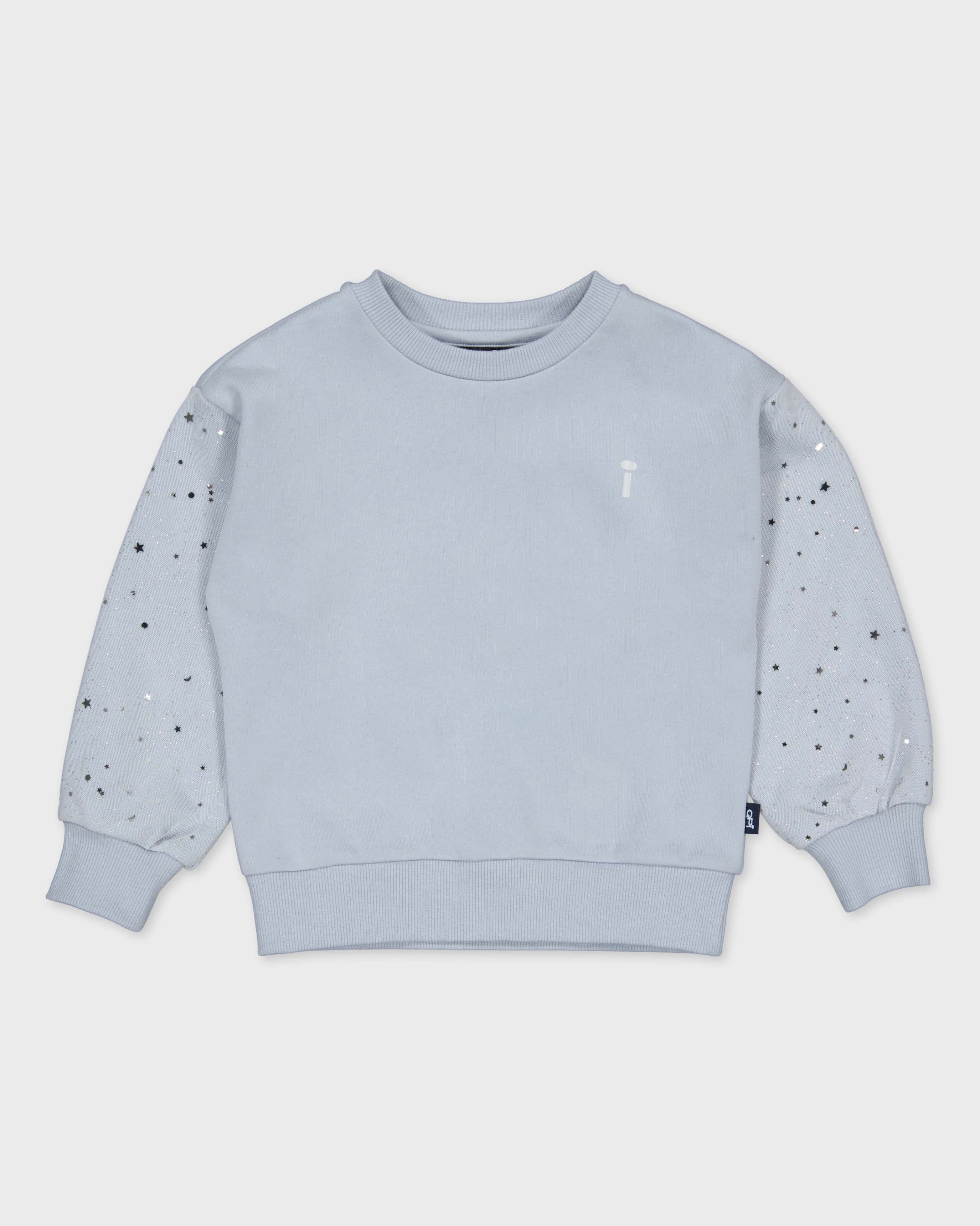 Lichtblauwe sweater met tule mouwen | Pastel Blue