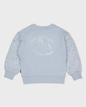 Lichtblauwe sweater met tule mouwen | Pastel Blue