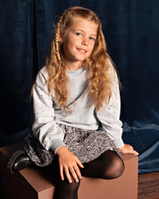 Lichtblauwe sweater met tule mouwen | Pastel Blue