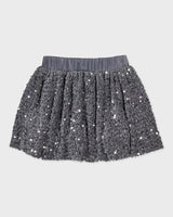 Grijze rok met pailletten | Silver
