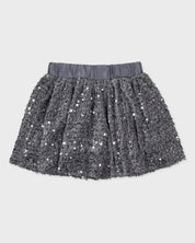 Grijze rok met pailletten | Silver