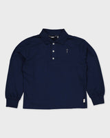 Donkerblauwe polo met lange mouwen | Navy Blue
