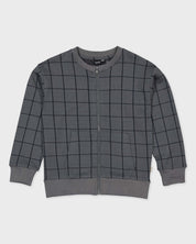 Donkergrijs vest met ruitdessin | AOP Grey Check