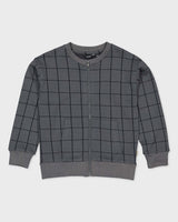 Donkergrijs vest met ruitdessin | AOP Grey Check