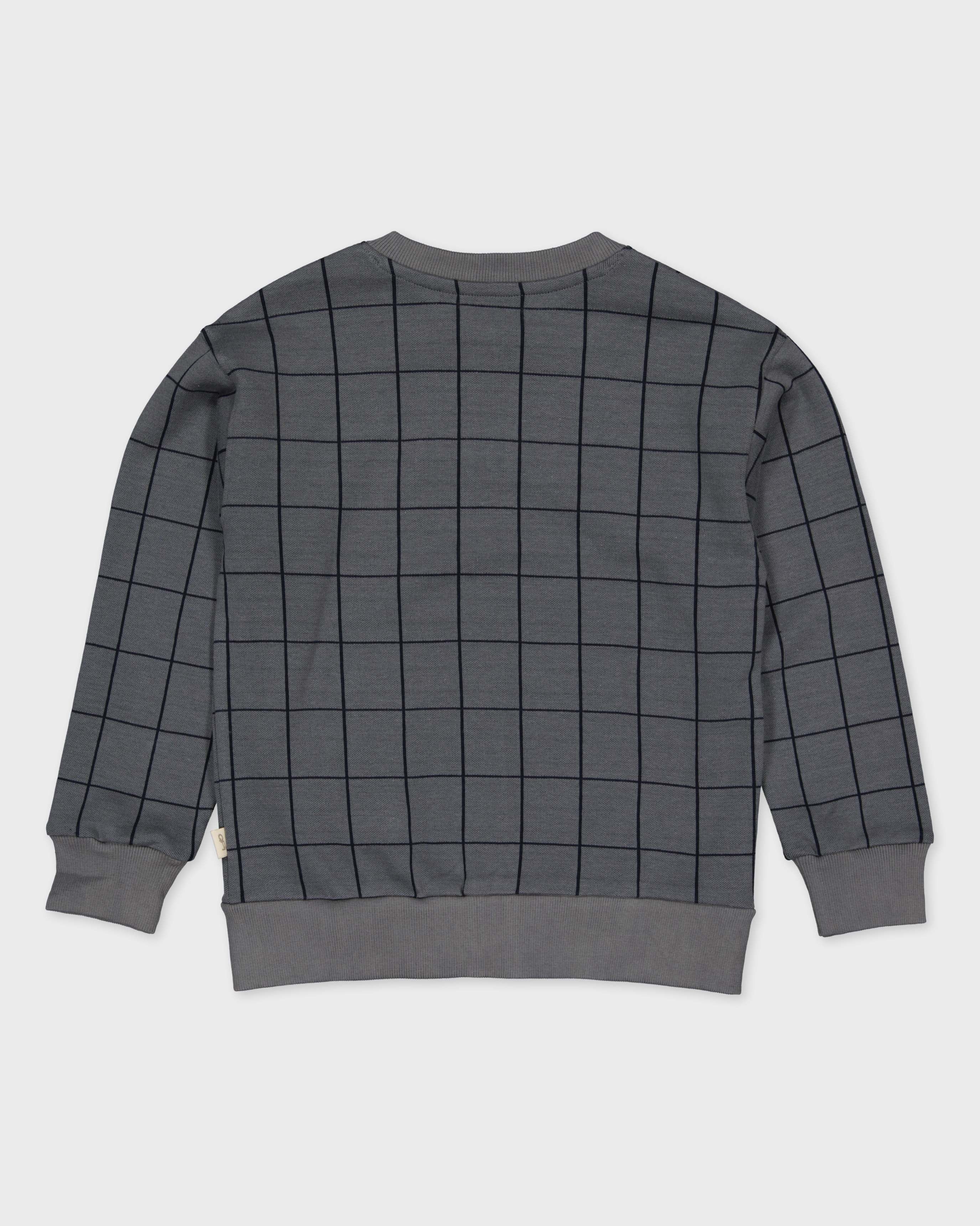 Donkergrijs vest met ruitdessin | AOP Grey Check