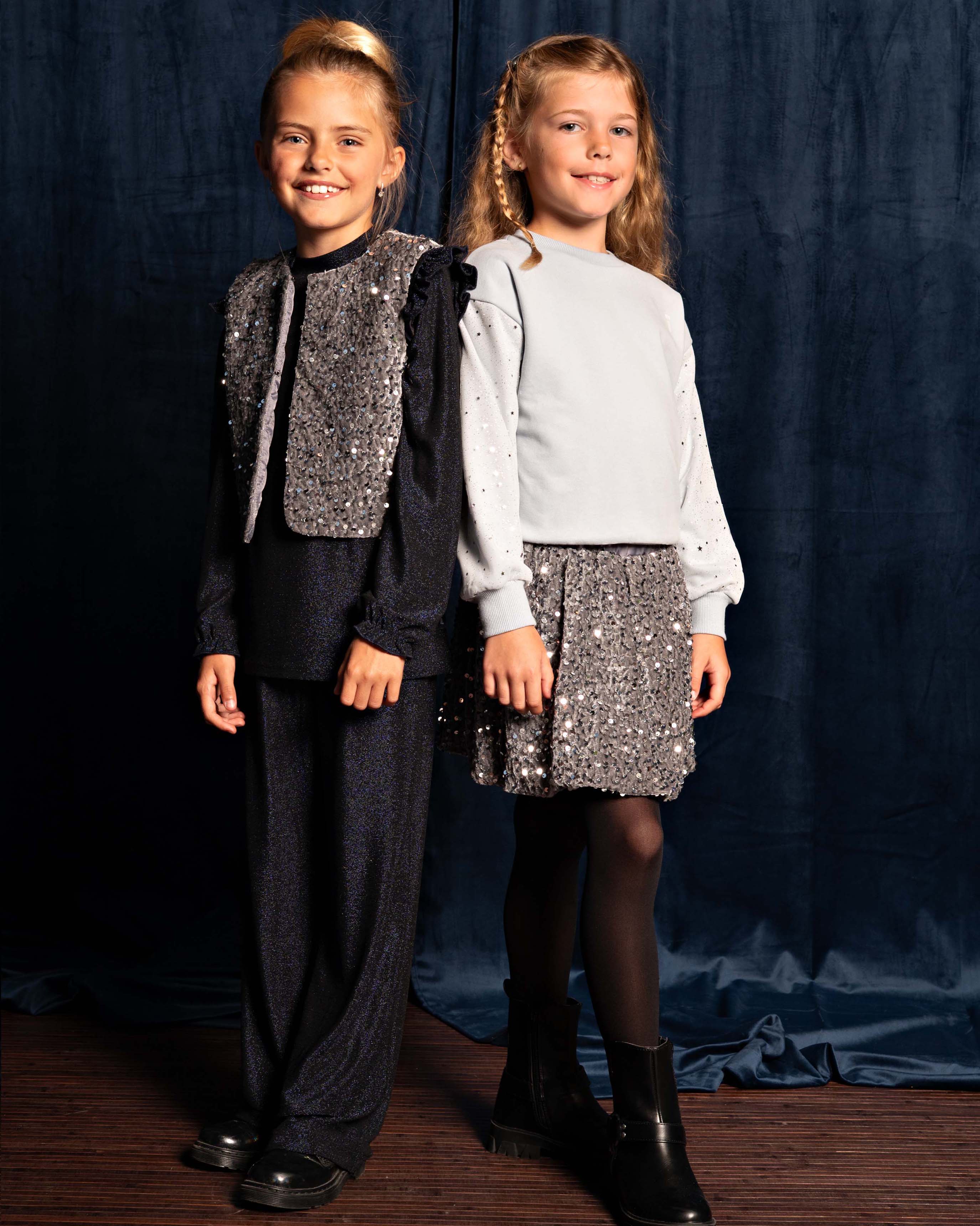 Donkerblauwe broek met wijde pijpen | Navy Blue