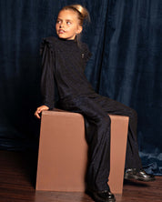 Donkerblauwe broek met wijde pijpen | Navy Blue