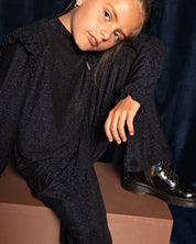 Donkerblauwe broek met wijde pijpen | Navy Blue