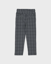 Grijze geruite broek met koord | AOP Grey Check