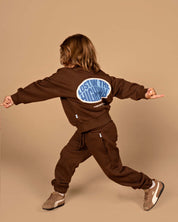 Donkerbruine sweater met artwork | Brown