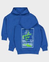 Kobaltblauwe hoodie met artwork | Royal Blue