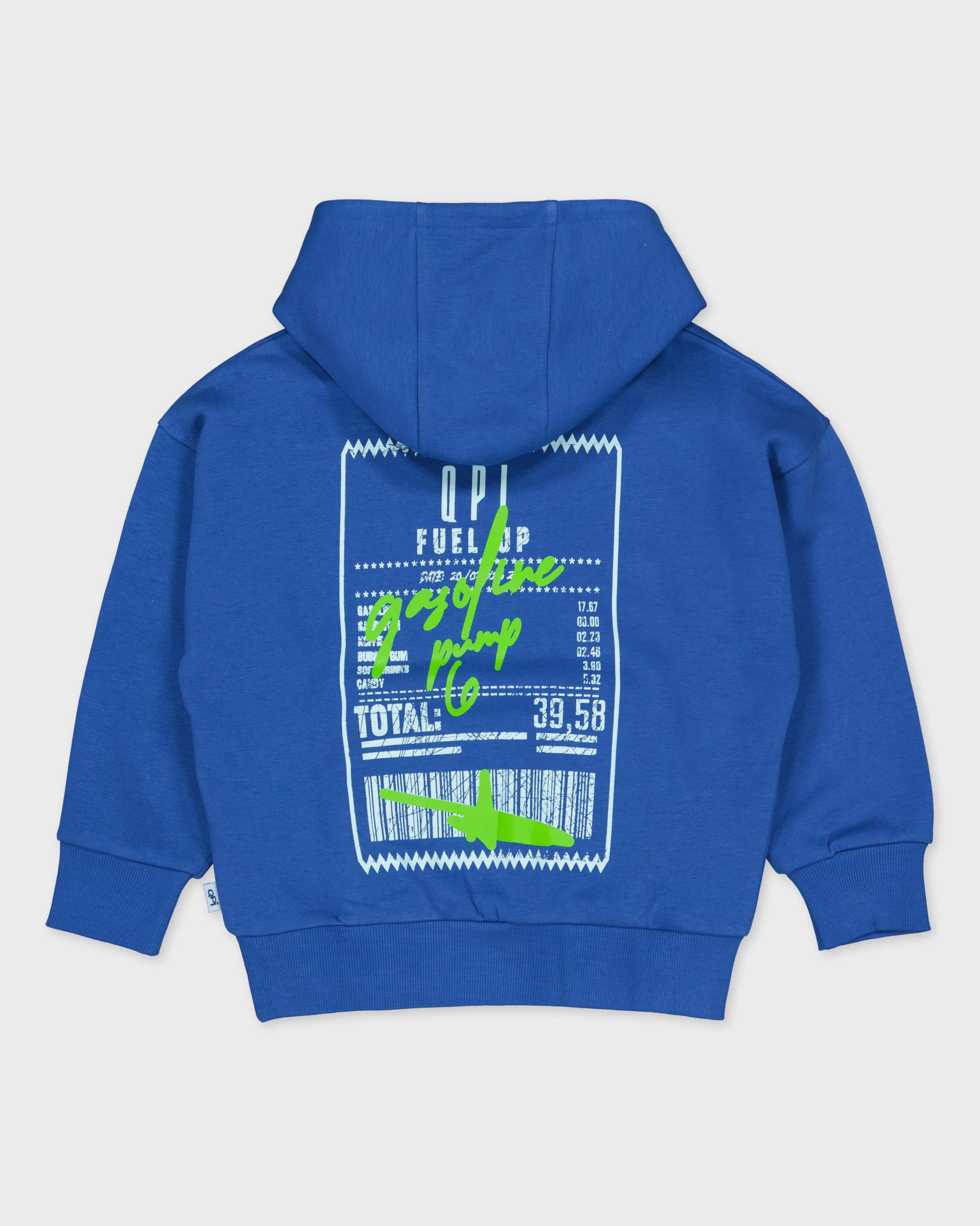 Kobaltblauwe hoodie met artwork | Royal Blue