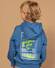 Kobaltblauwe hoodie met artwork | Royal Blue