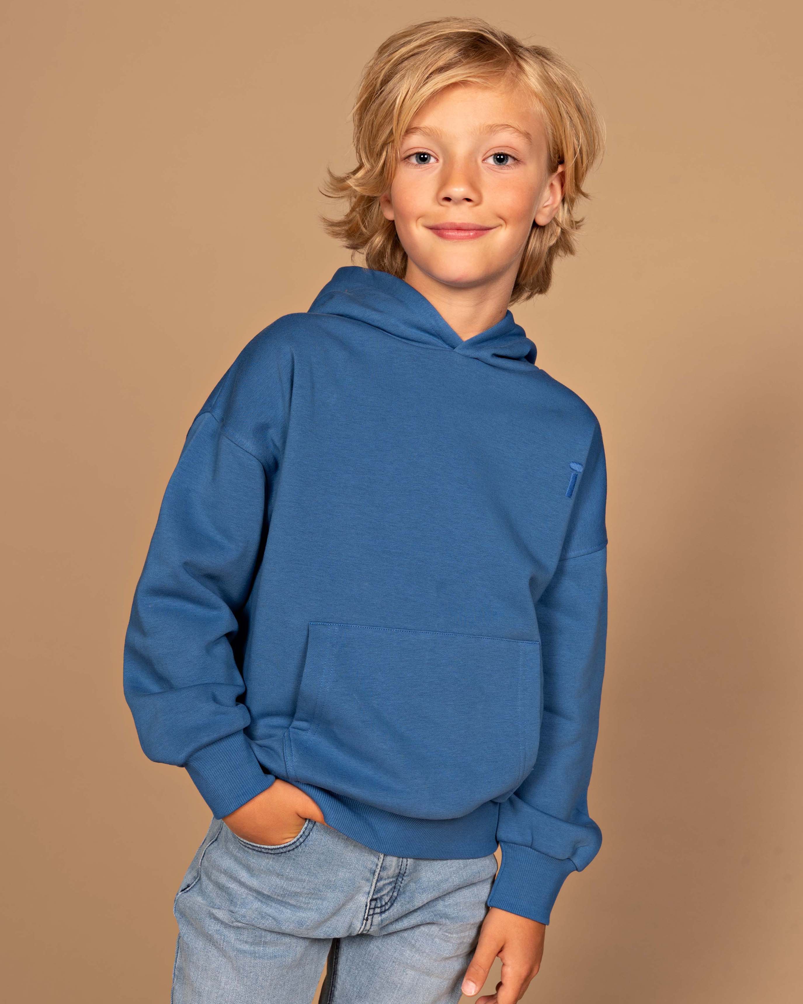 Kobaltblauwe hoodie met artwork | Royal Blue