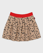 Beige rok met all-over print | AOP Sand Flower