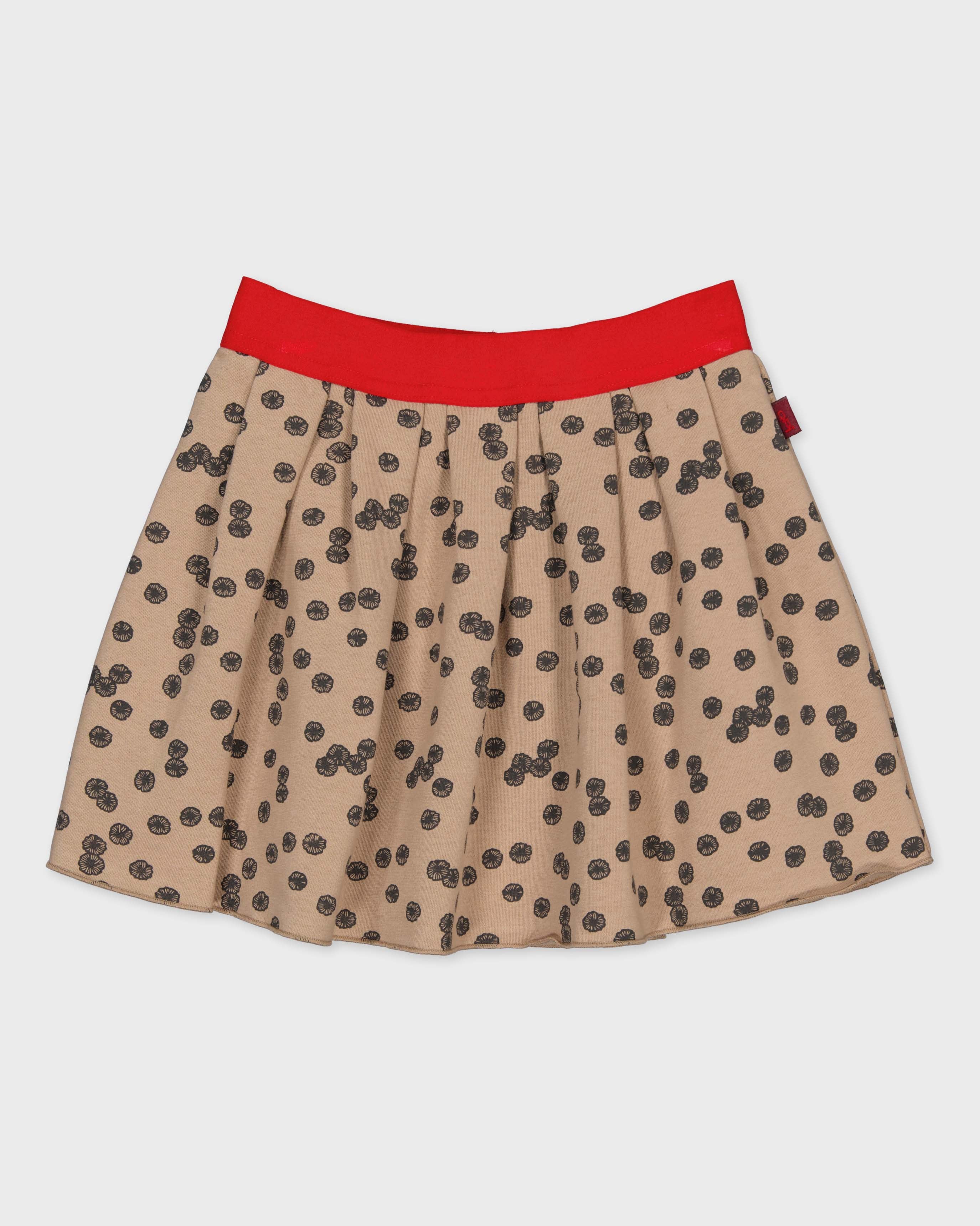 Beige rok met all-over print | AOP Sand Flower