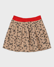 Beige rok met all-over print | AOP Sand Flower
