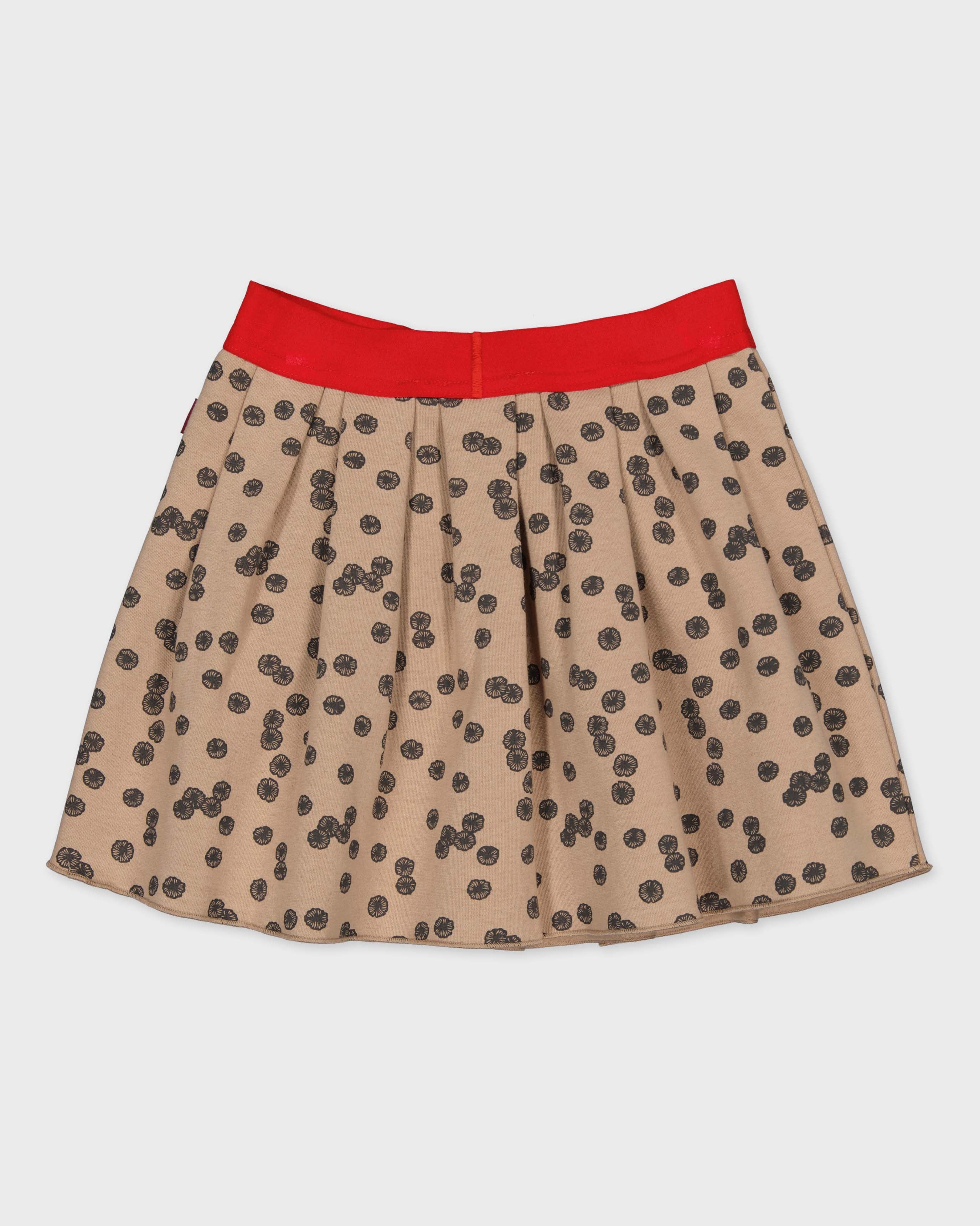 Beige rok met all-over print | AOP Sand Flower