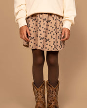 Beige rok met all-over print | AOP Sand Flower