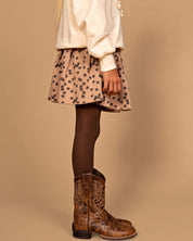 Beige rok met all-over print | AOP Sand Flower