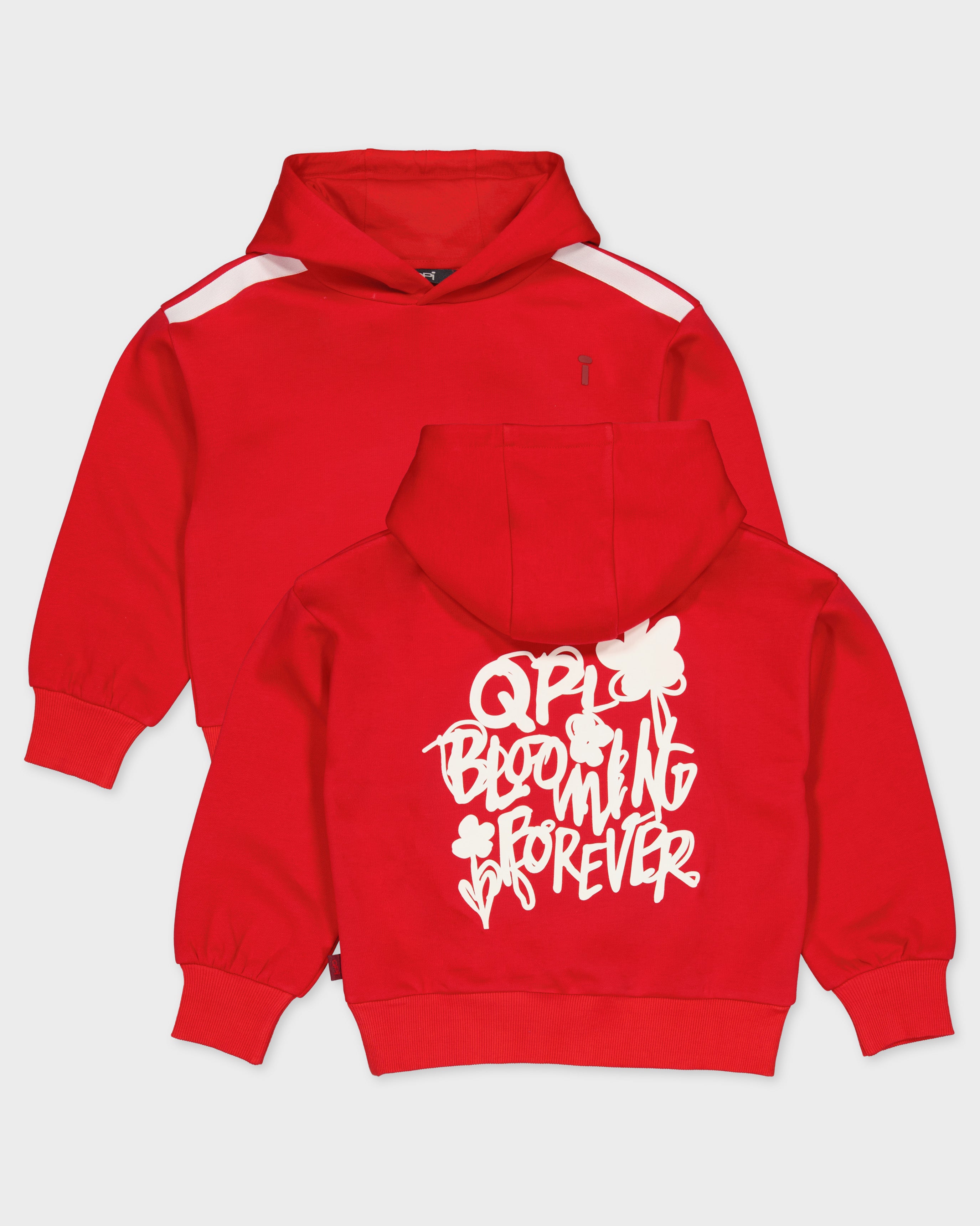 Rode hoodie met artwork | Tomato Red