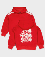 Rode hoodie met artwork | Tomato Red