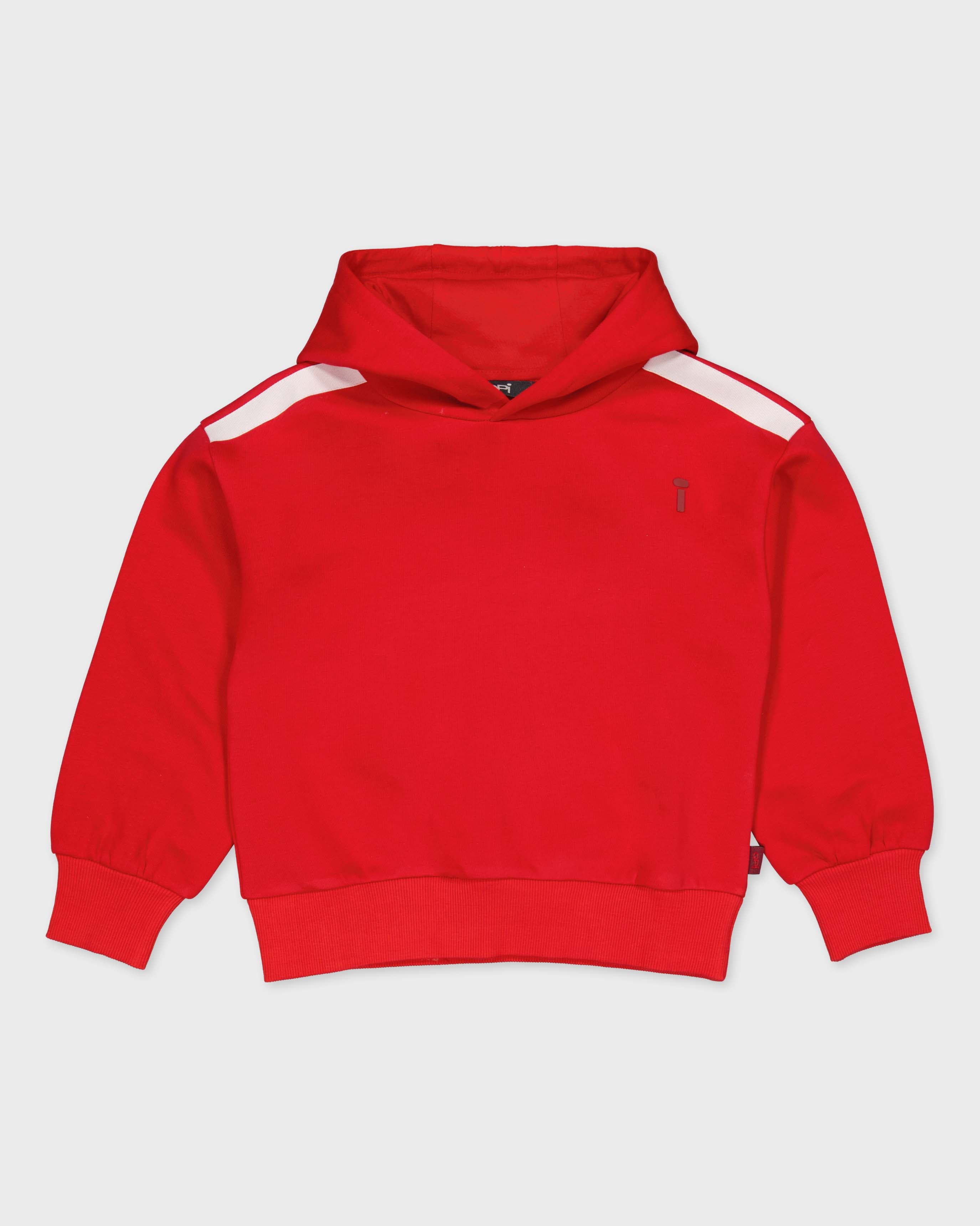 Rode hoodie met artwork | Tomato Red