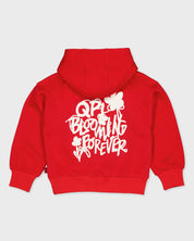 Rode hoodie met artwork | Tomato Red