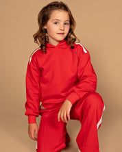 Rode hoodie met artwork | Tomato Red