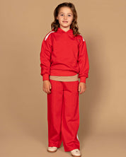 Rode hoodie met artwork | Tomato Red