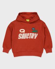 Roestrode hoodie met tekstprint | Rust Red