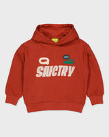 Roestrode hoodie met tekstprint | Rust Red