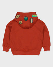 Roestrode hoodie met tekstprint | Rust Red
