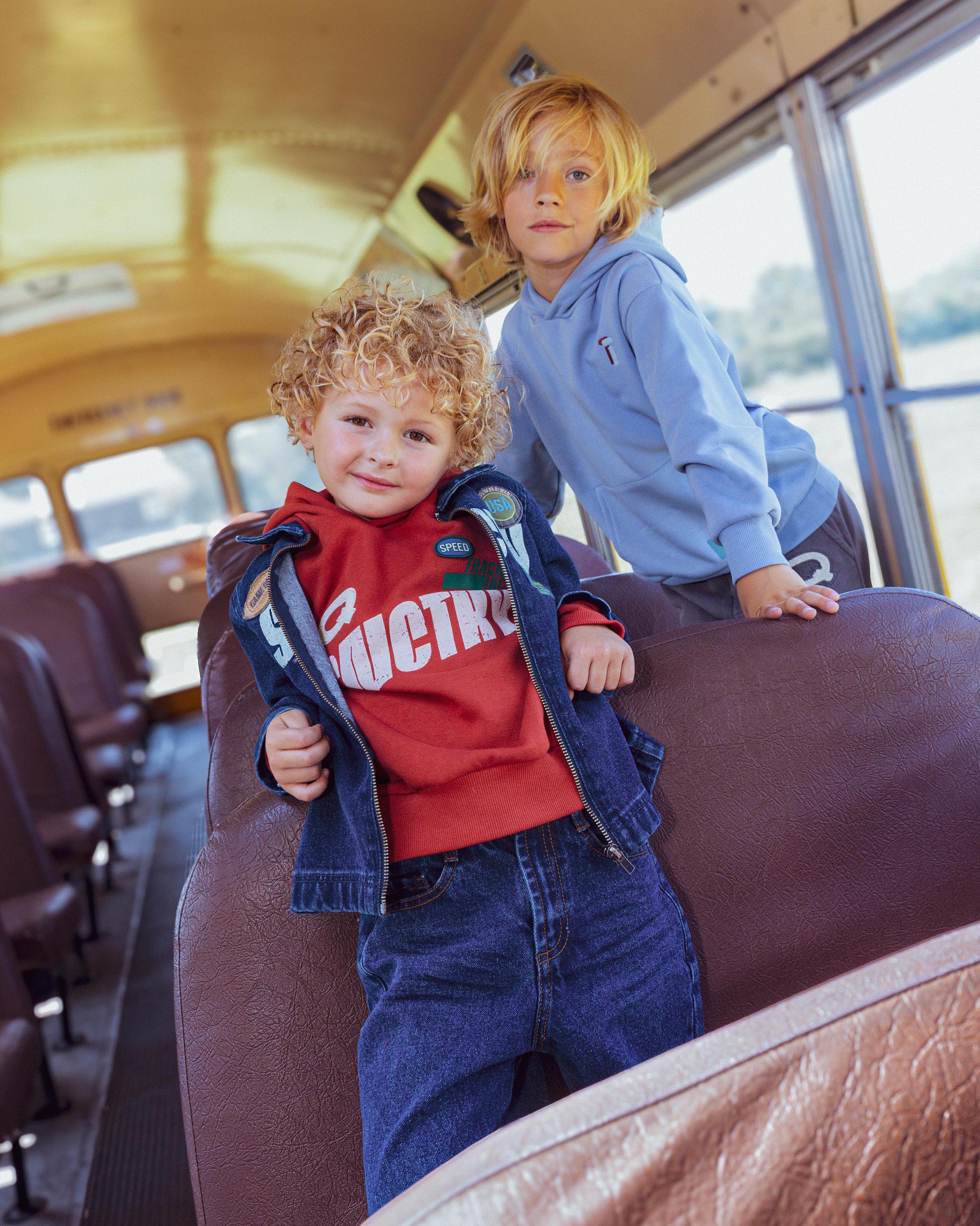 Roestrode hoodie met tekstprint | Rust Red