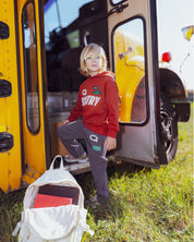 Roestrode hoodie met tekstprint | Rust Red