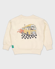 Crèmekleurige sweater met grafische print | Cotton Cream