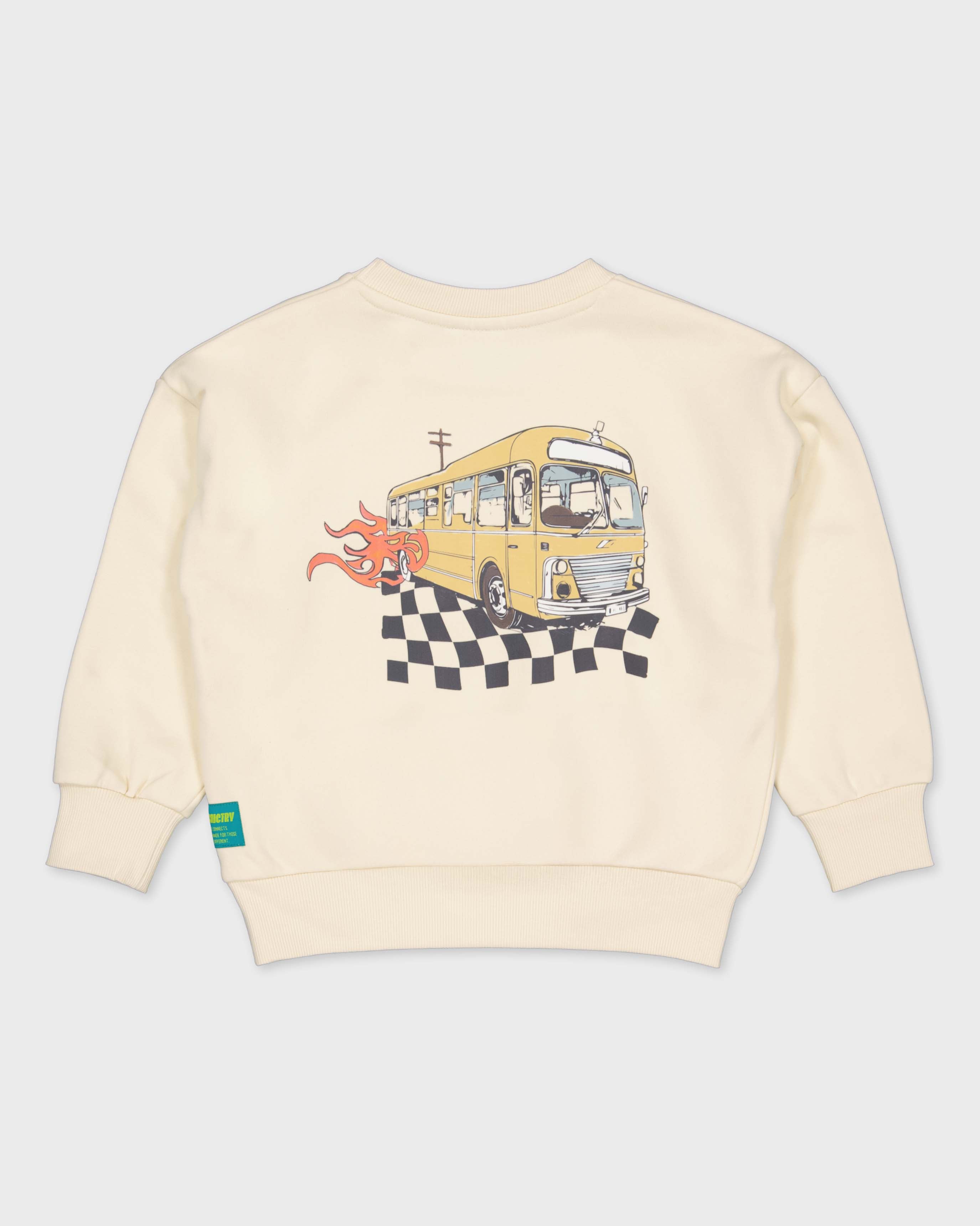 Crèmekleurige sweater met grafische print | Cotton Cream