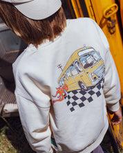 Crèmekleurige sweater met grafische print | Cotton Cream