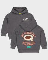 Antracietgrijze hoodie met sportprint | Metal Grey