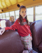 Roestrode sweater met applicaties | Rust Red