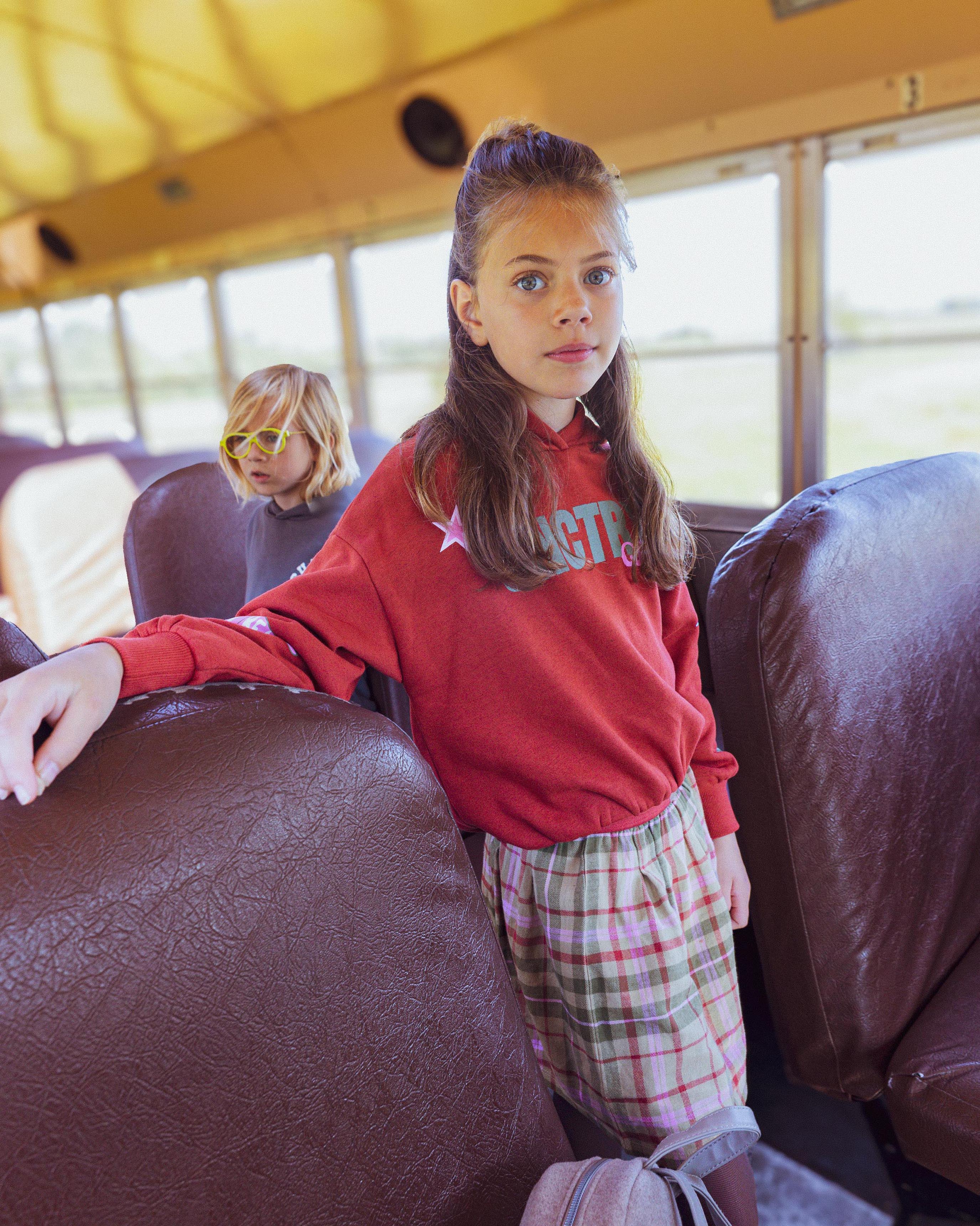 Roestrode sweater met applicaties | Rust Red