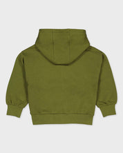 Olijfgroene hoodie met bloemenprint | Soft Green