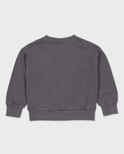 Donkergrijze sweater met tekstprint | Metal Grey