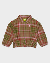 Geruite blouse in groen, rood en beige | AOP Sand Check